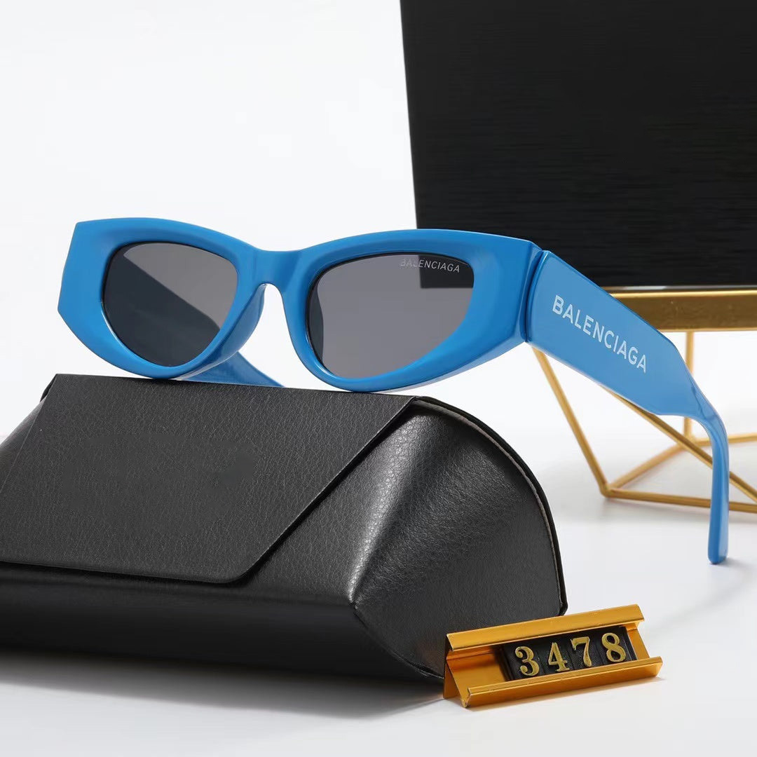 5-color fashion solid color letters LOGO temple polarized sunglasses