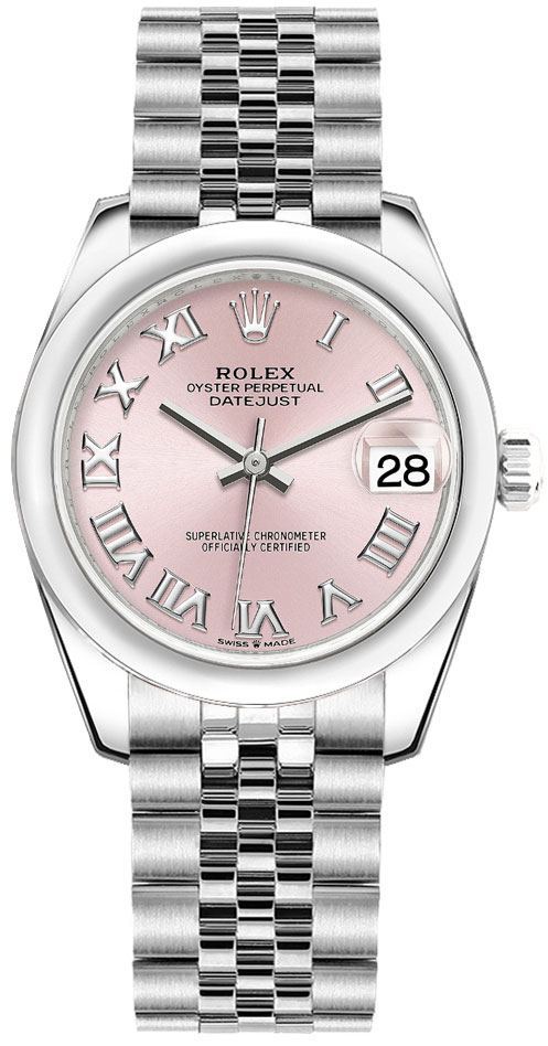 Datejust 31 Pink Dial Oystersteel Women's Watch 278240-0014