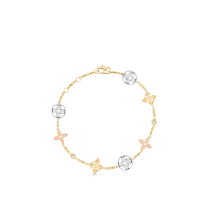 Idylle Blossom bracelet, 3 golds and diamonds