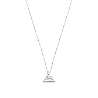 Volt One Small Pendant, White Gold And Diamond