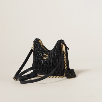 Matelassé nappa leather shoulder bag