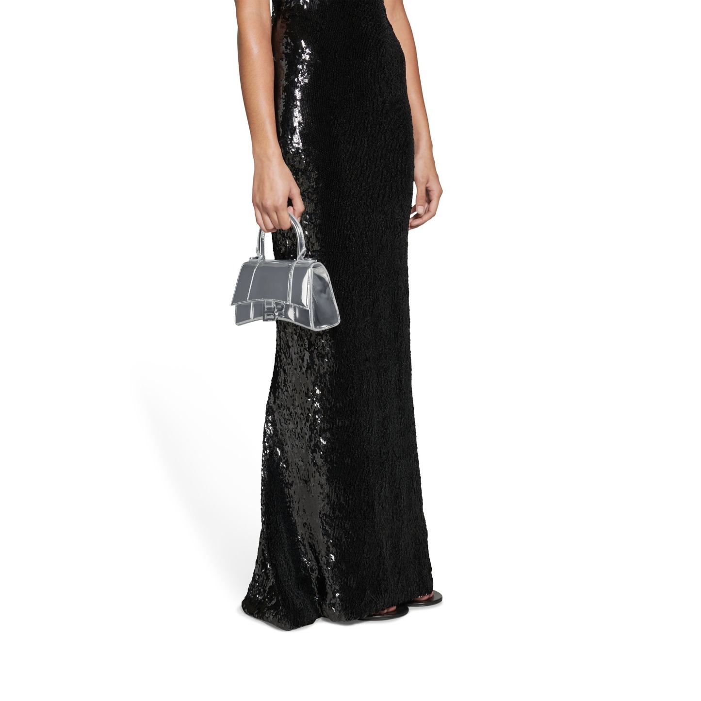 Women's Hourglass Xs Handbag Mirror Effect in Silver