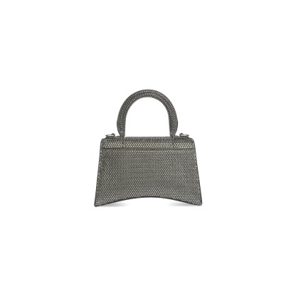 Women's Hourglass Xs Handbag With Rhinestones in Grey