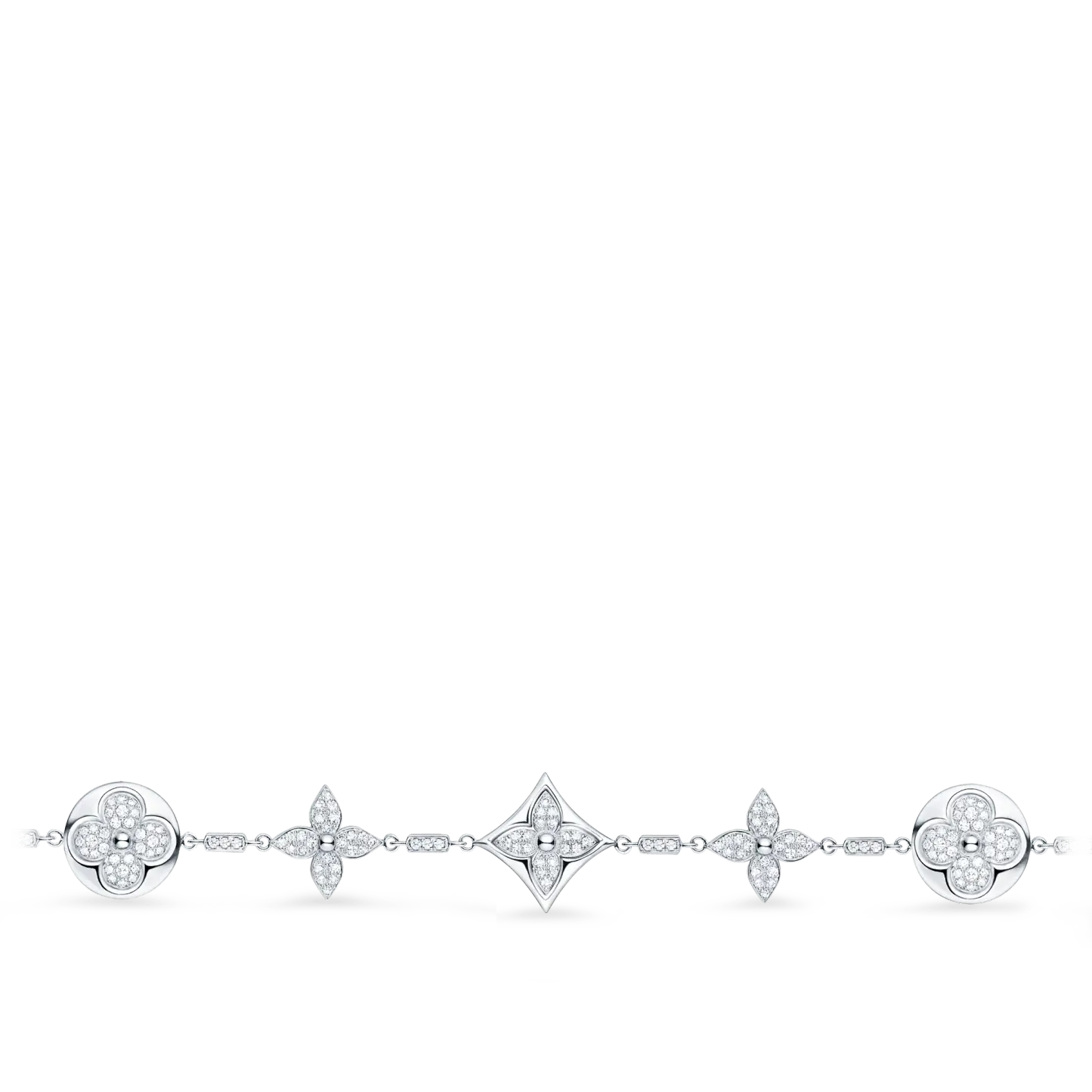 Color Blossom Bracelet, White Gold And Diamonds