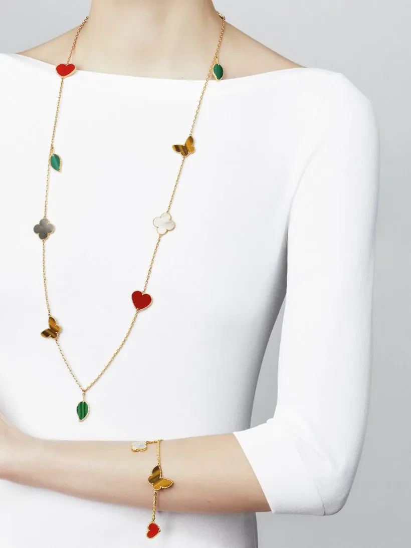 Lucky Alhambra long necklace, 12 motifs