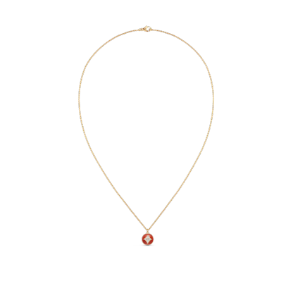 B Blossom Pendant, Yellow Gold, White Gold, Cornelian And Diamonds