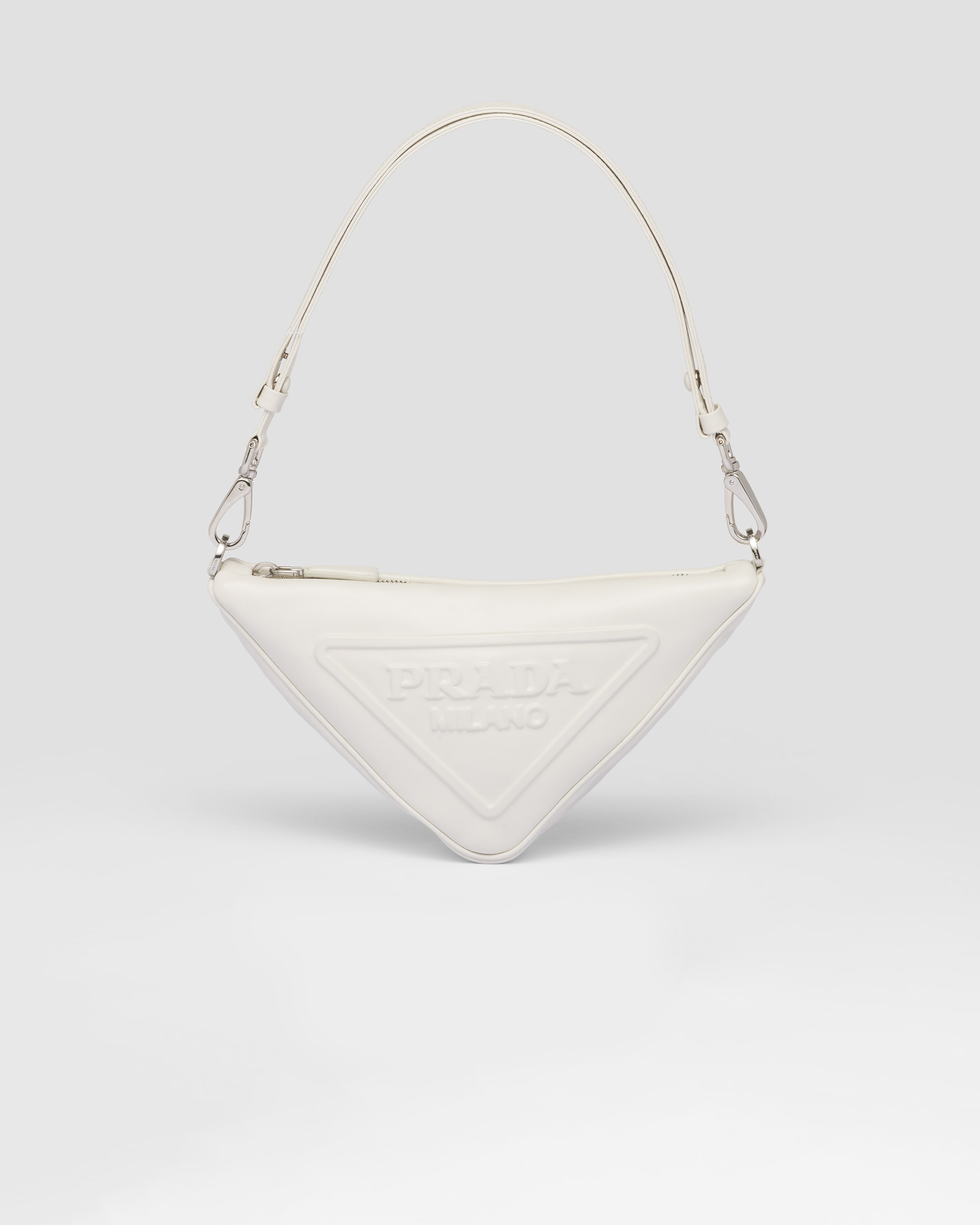 Triangle leather mini-bag