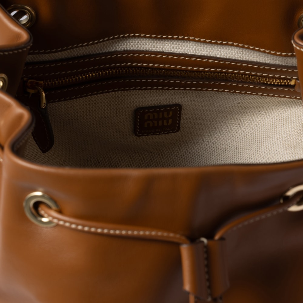 Leather backpack