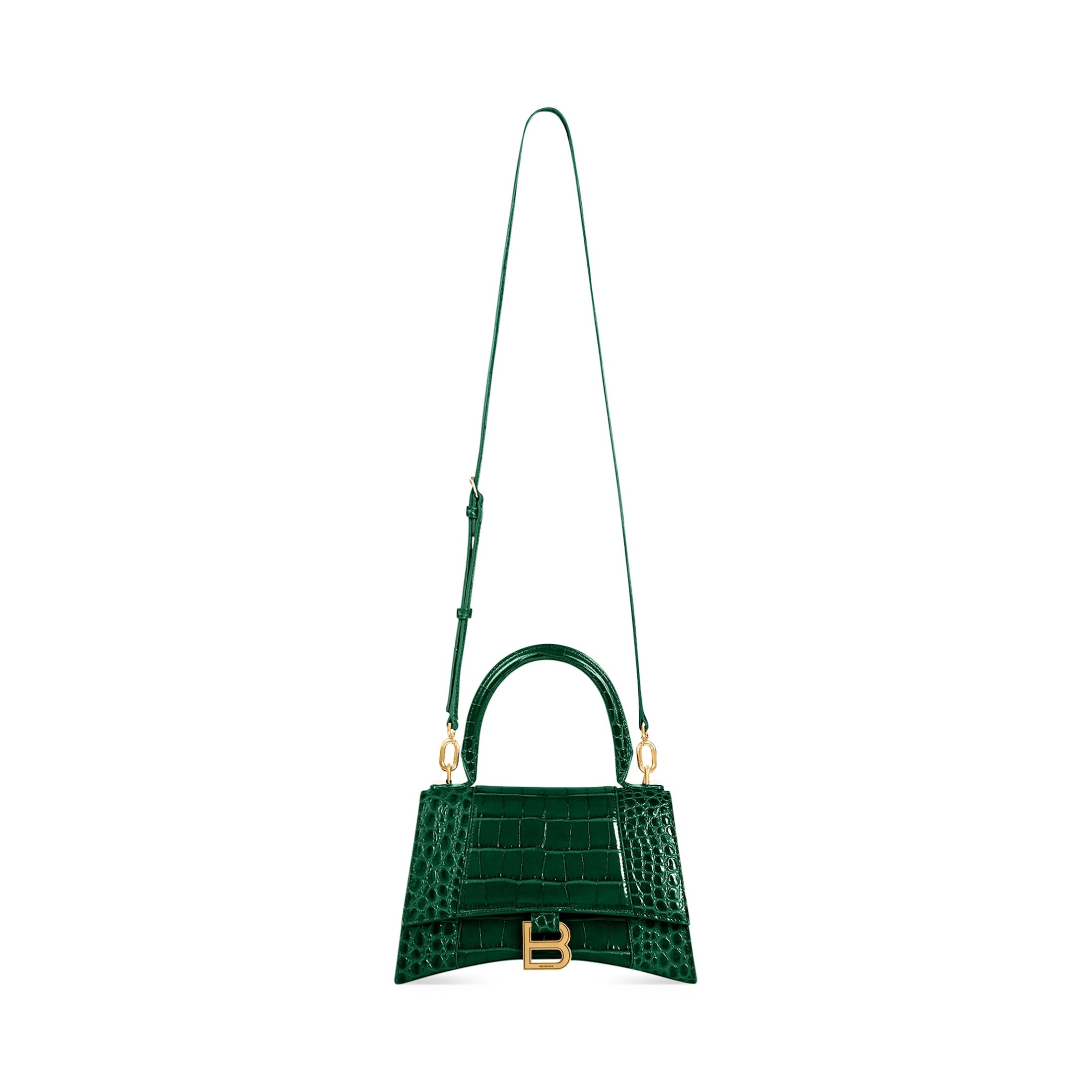 Women's Hourglass Small Handbag Crocodile Embossed