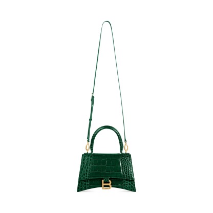 Women's Hourglass Small Handbag Crocodile Embossed