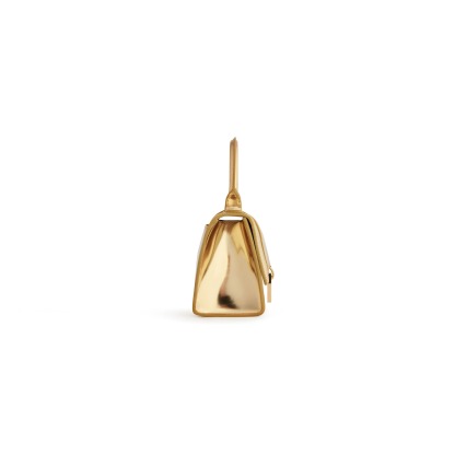 Women's Hourglass Xs Handbag Mirror Effect in Gold