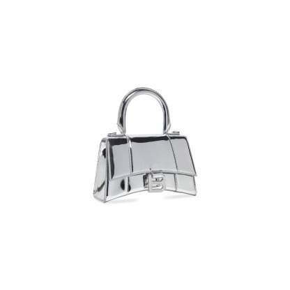 Women's Hourglass Xs Handbag Mirror Effect in Silver