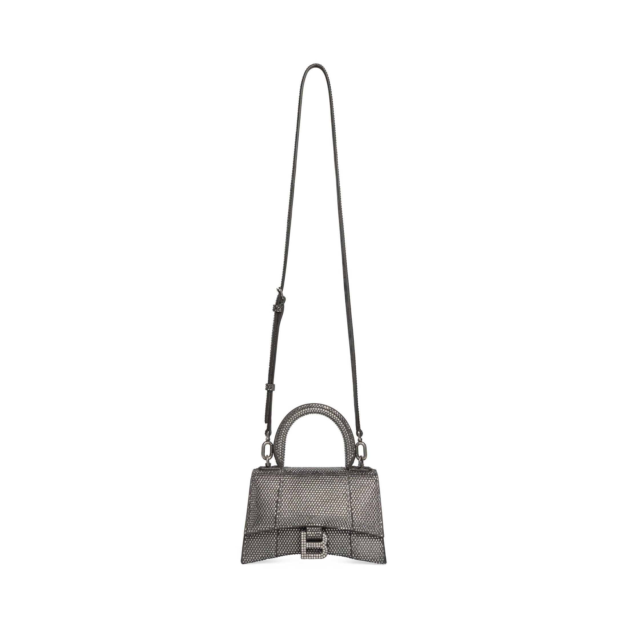 Women's Hourglass Xs Handbag With Rhinestones in Grey