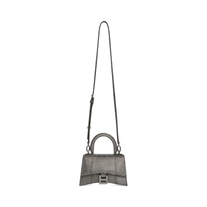 Women's Hourglass Xs Handbag With Rhinestones in Grey