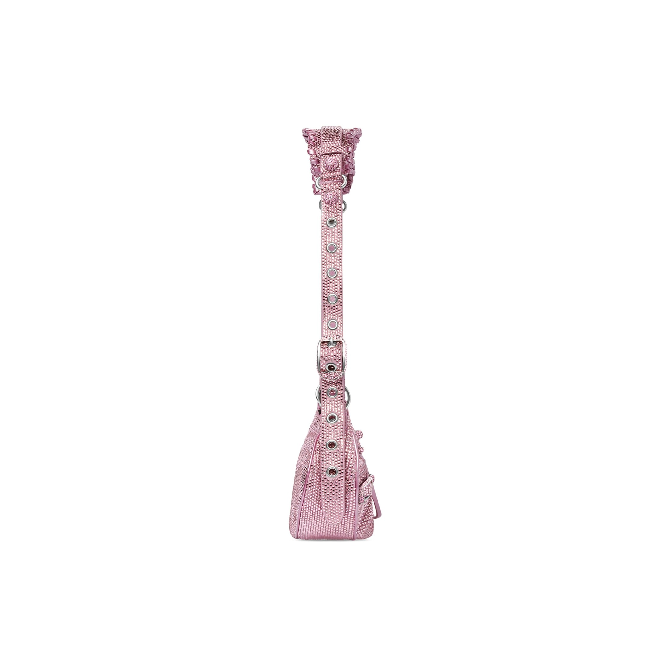 Women's Le Cagole Xs Shoulder Bag With Rhinestones in Pink