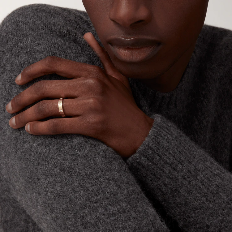 LOVE WEDDING BAND, 8 DIAMONDS