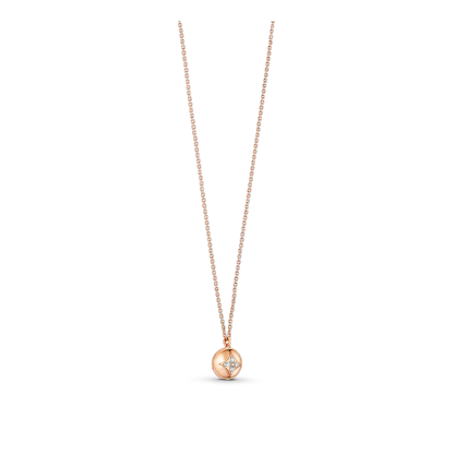 B Blossom Pendant, Pink Gold, White Gold And Diamonds