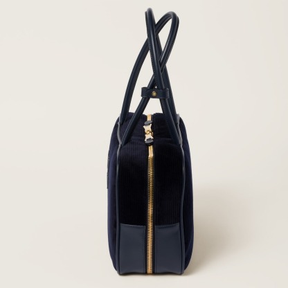 Beau corduroy top-handle bag