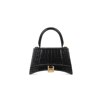 Women's Hourglass Small Handbag Crocodile Embossed