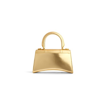 Women's Hourglass Xs Handbag Mirror Effect in Gold