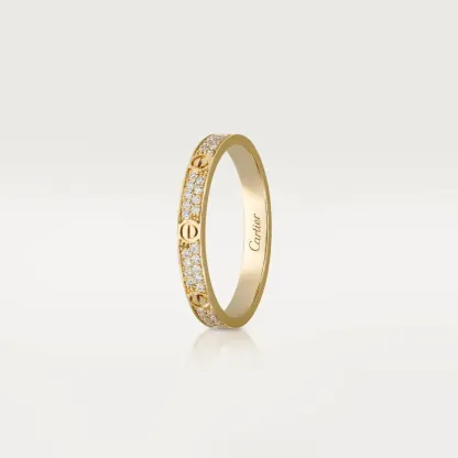 3‑Piece Cartier Stack –Panthère, Yellow Gold, Diamonds