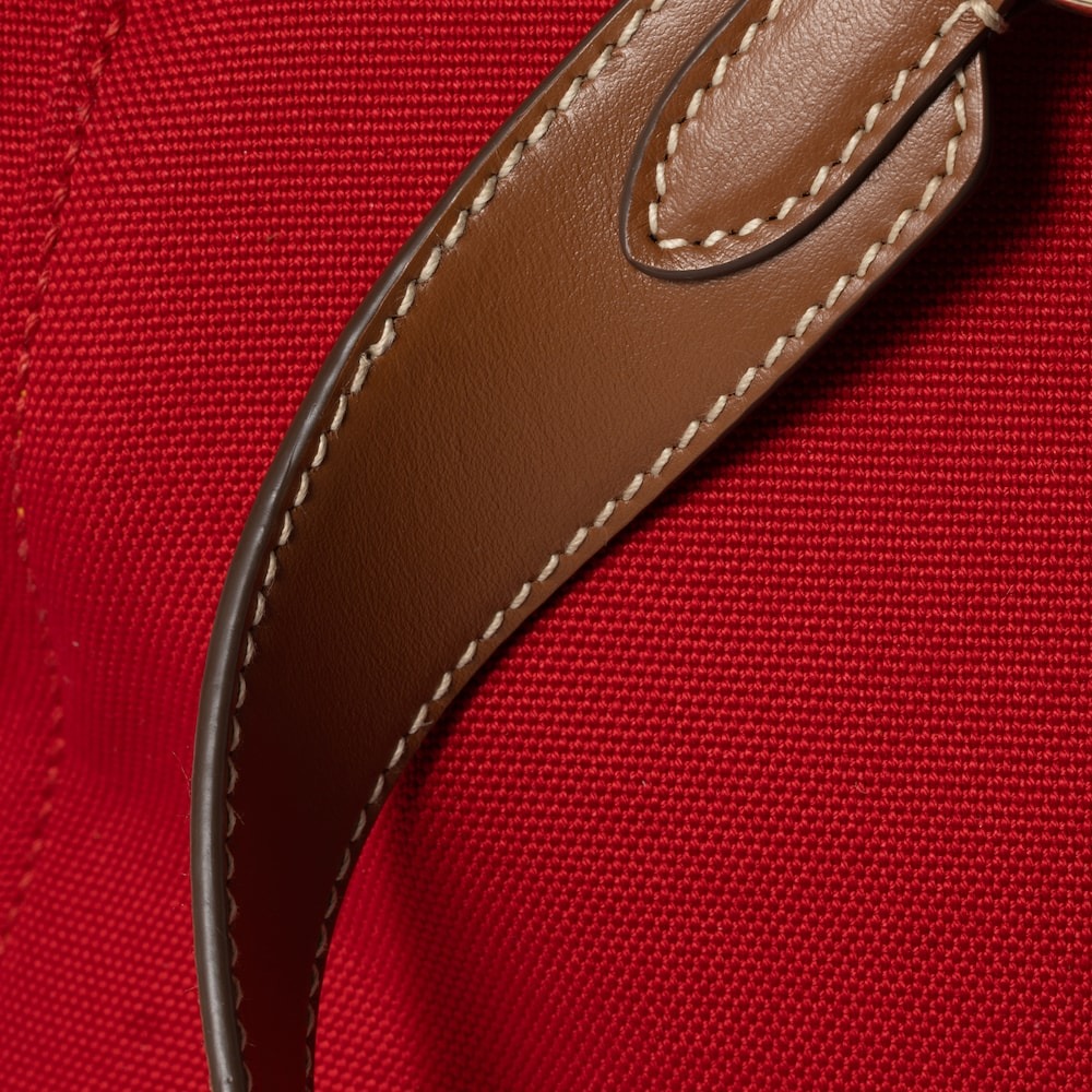Canvas and leather backpack