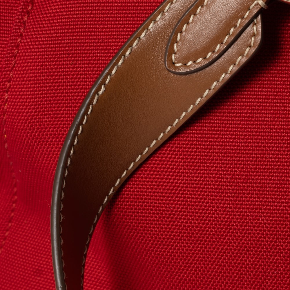 Canvas and leather backpack