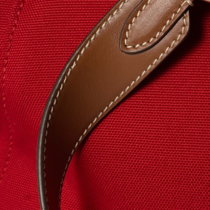 Canvas and leather backpack