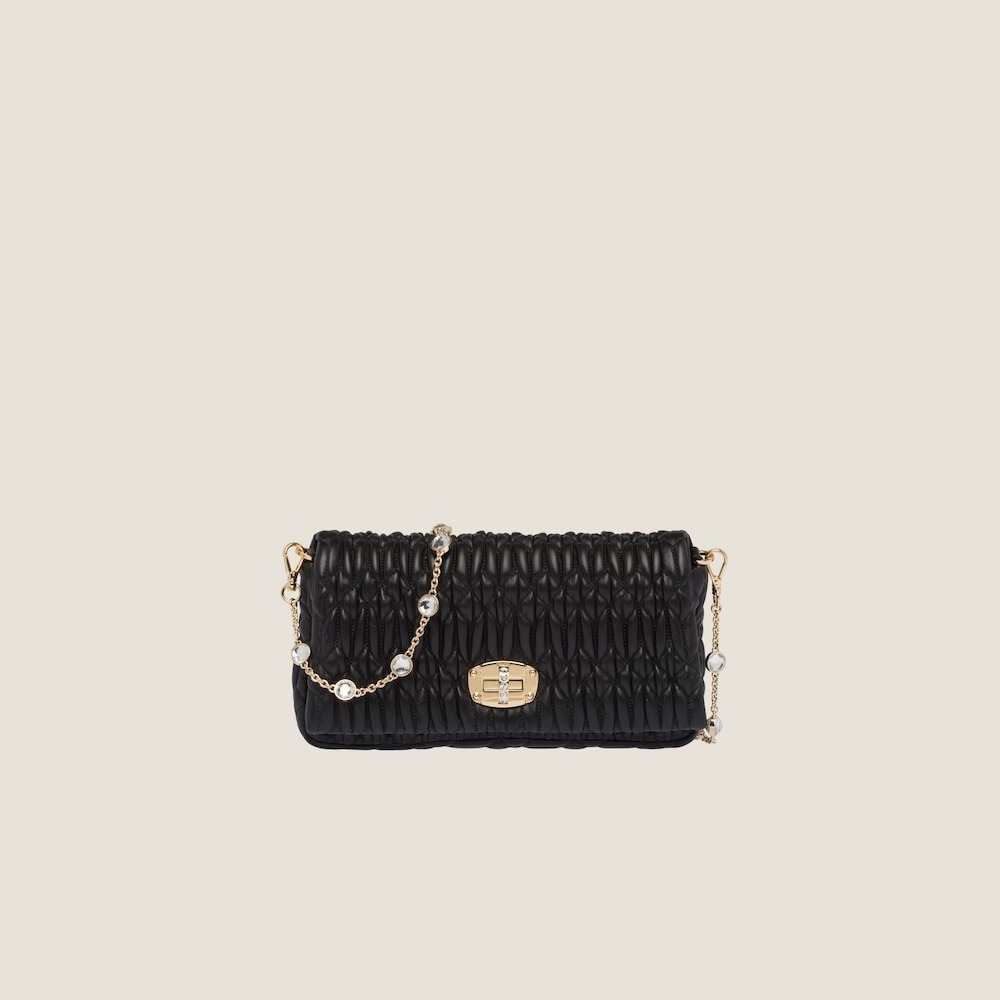 Crystal Cloqué Nappa leather bag
