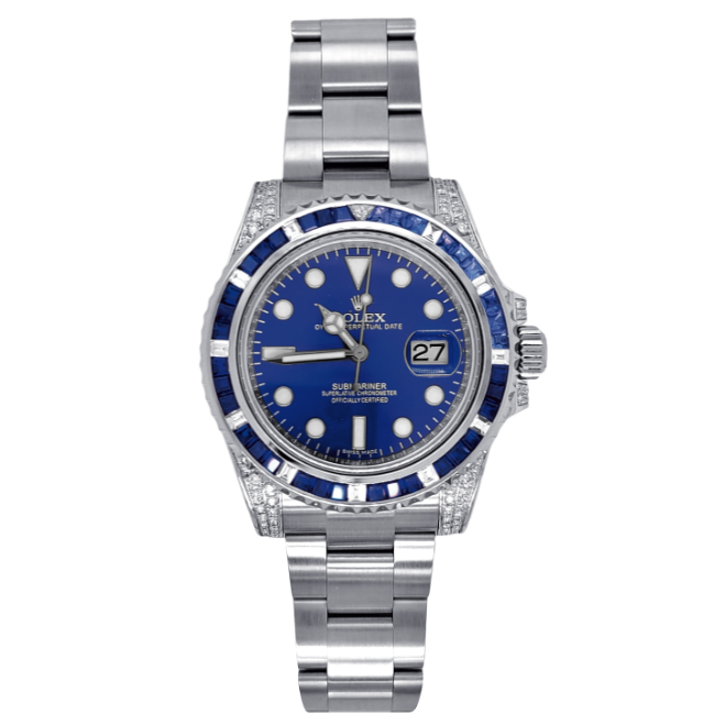 WHITE GOLD SMURF SUBMARINER WATCH REF. 116619