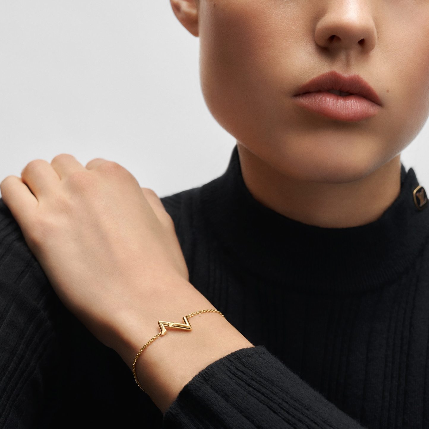 Volt Upside Down Chain Bracelet, Yellow Gold