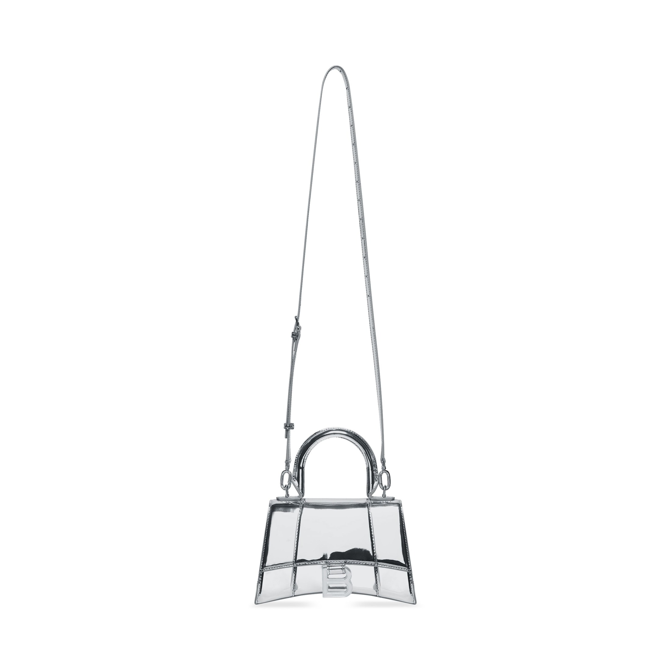 Women's Hourglass Xs Handbag Mirror Effect in Silver