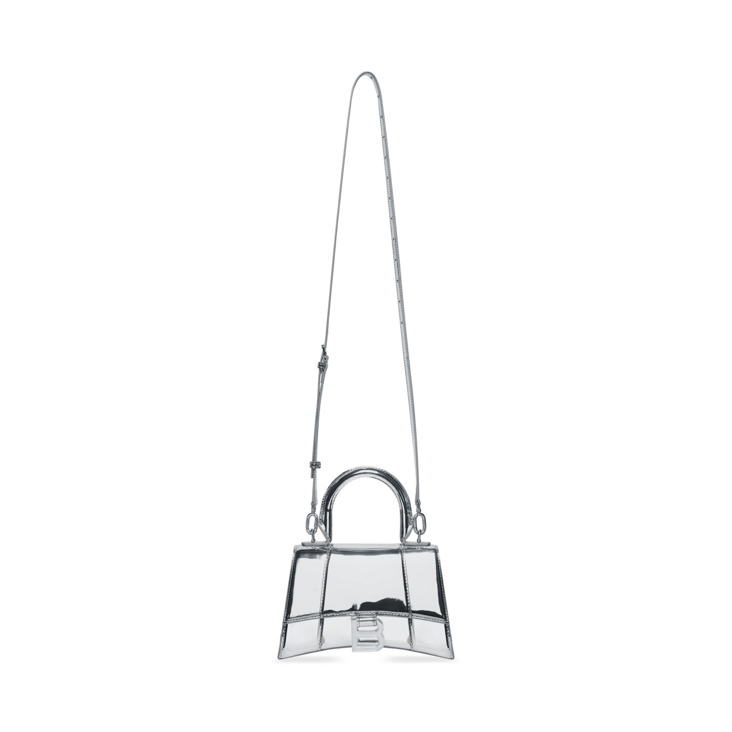 Women's Hourglass Xs Handbag Mirror Effect in Silver