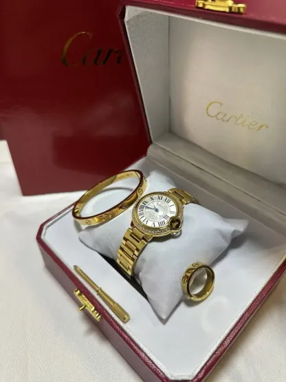 LOVE BRACELET + LOVE RING + 33MM BALLON BLEU WATCH