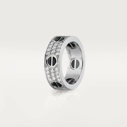 LOVE RING, DIAMOND-PAVED, CERAMIC