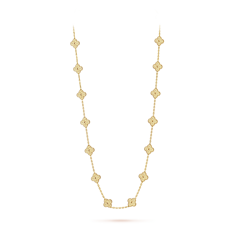 Vintage Alhambra long necklace, 20 motifs