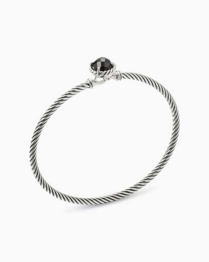 Petite Chatelaine庐 Bracelet Sterling Silver with Black Onyx, 3mm