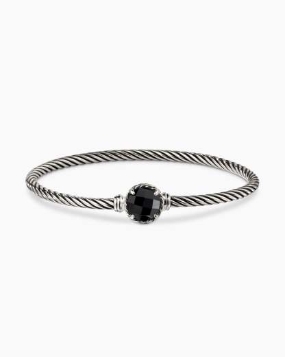 Petite Chatelaine庐 Bracelet Sterling Silver with Black Onyx, 3mm