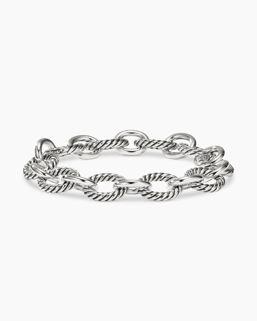 Oval Link Chain Bracelet Sterling Silver, 12mm