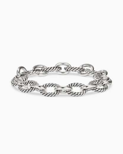 Oval Link Chain Bracelet Sterling Silver, 12mm