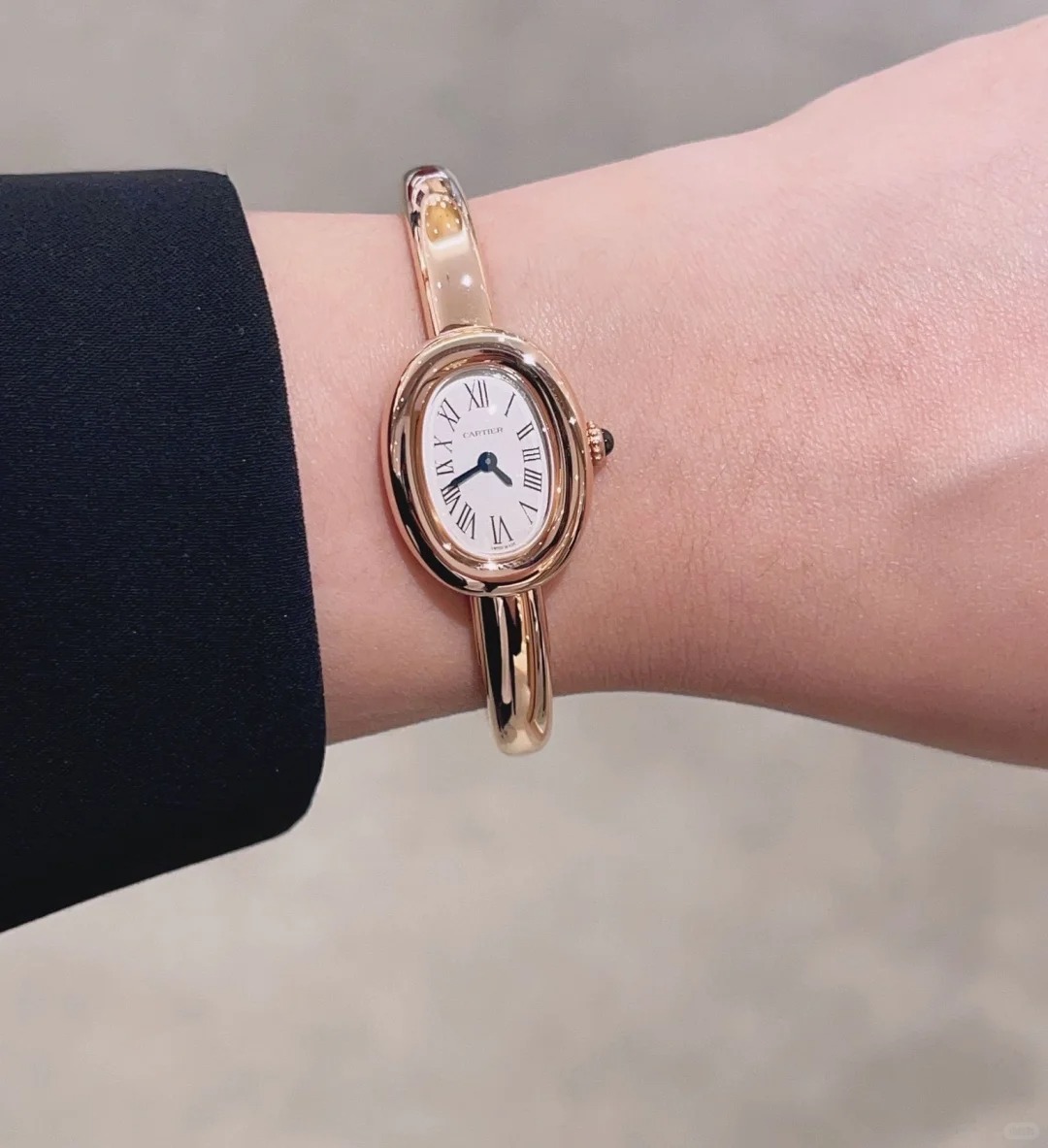 BAIGNOIRE WATCH, Mini Model, Rose Gold, Size 15 - 17