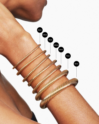 Classic Cablespira庐 Bracelet 18K Yellow Gold with Citrine and Diamonds, 7mm