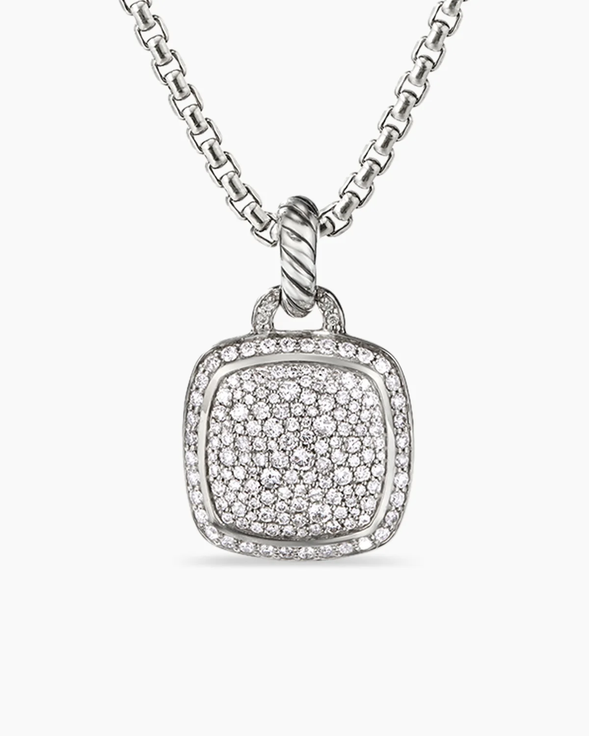 Albion庐 Pendant Sterling Silver with Pav茅 Diamonds, 14mm