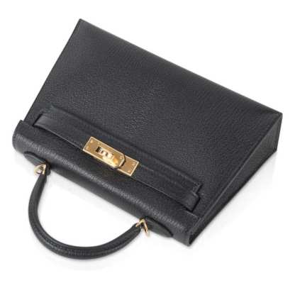 Kelly 20 Mini Kelly II Sellier Bag Black Chevre Gold Hardware Limited Edition