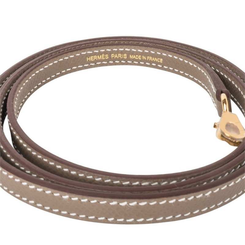 Kelly 20 Mini Sellier Bag Etoupe Limited Edition Epsom Gold Hardware