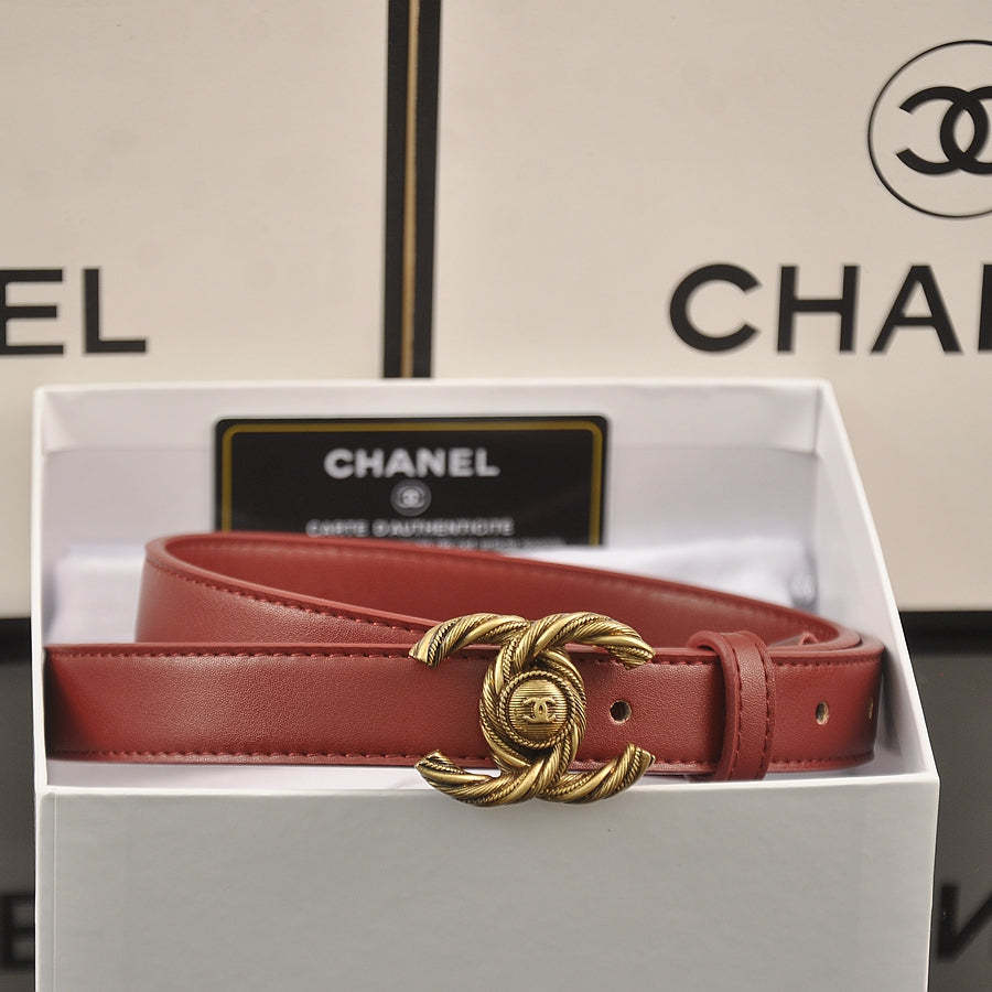 4 Colors vintage striped double C belt