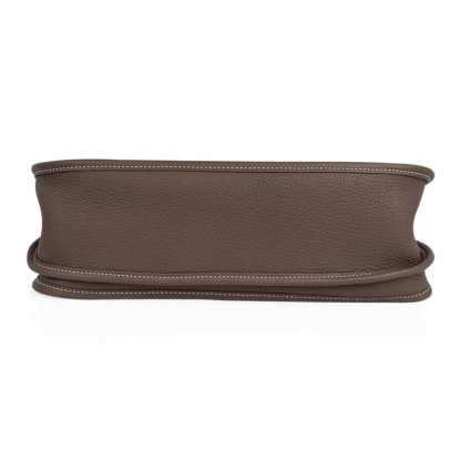 Evelyne GM Bag Etoupe Clemence Leather with Palladium Hardware