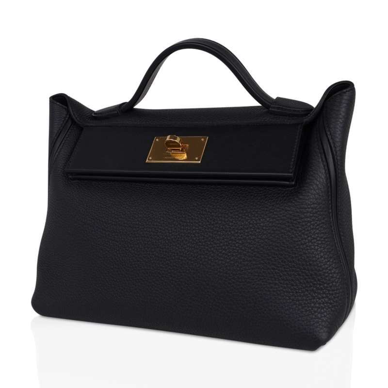 24/24 29 Bag Black Clemence / Swift Gold Hardware
