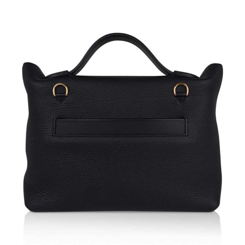 24/24 29 Bag Black Clemence / Swift Gold Hardware