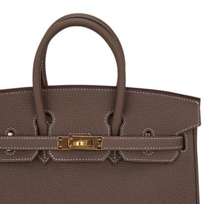 Birkin 25 Bag Etoupe Togo Leather with Gold Hardware